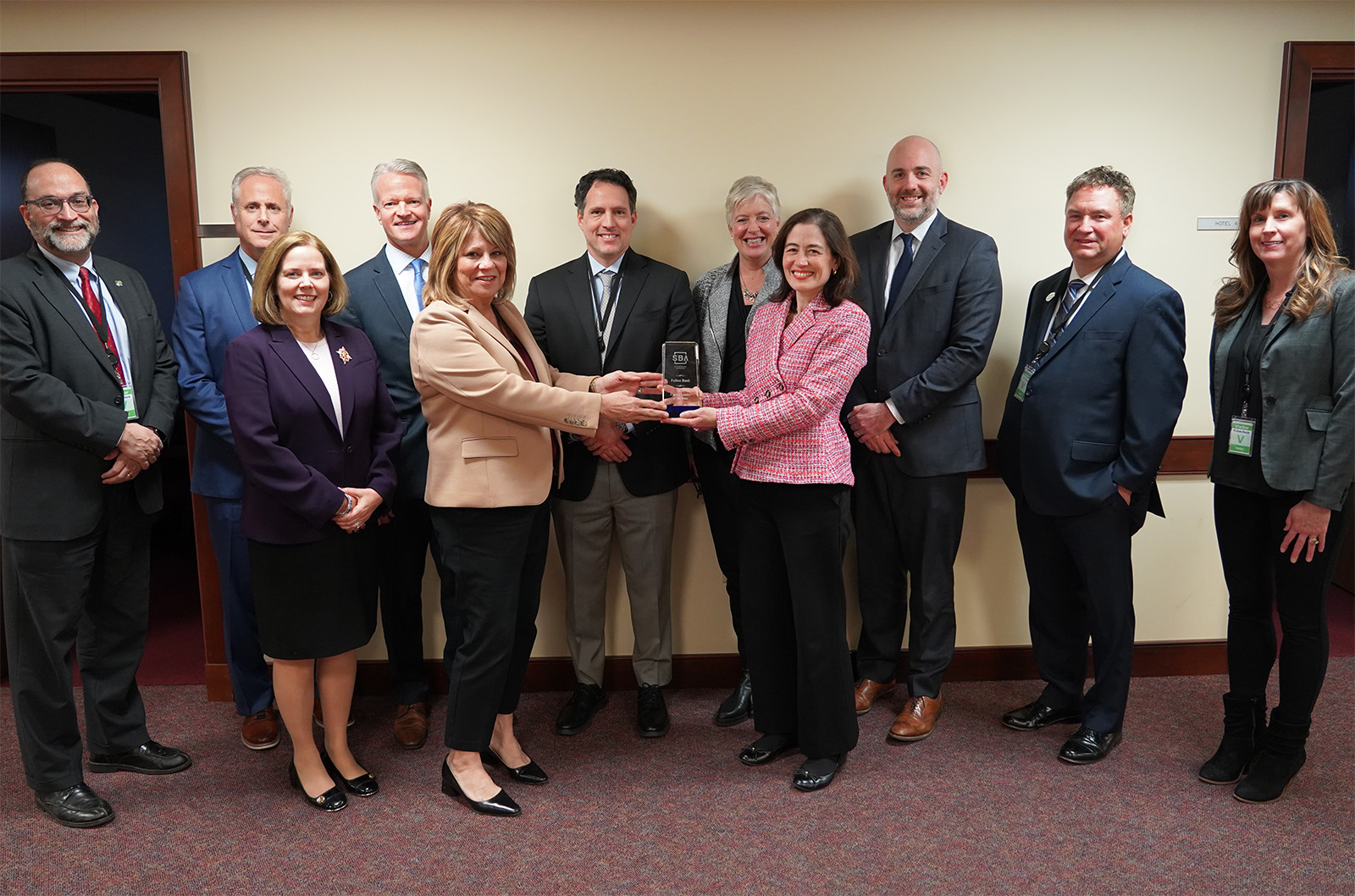 Members of Broadx Finance leadership receiving the SBA Export Lender Award